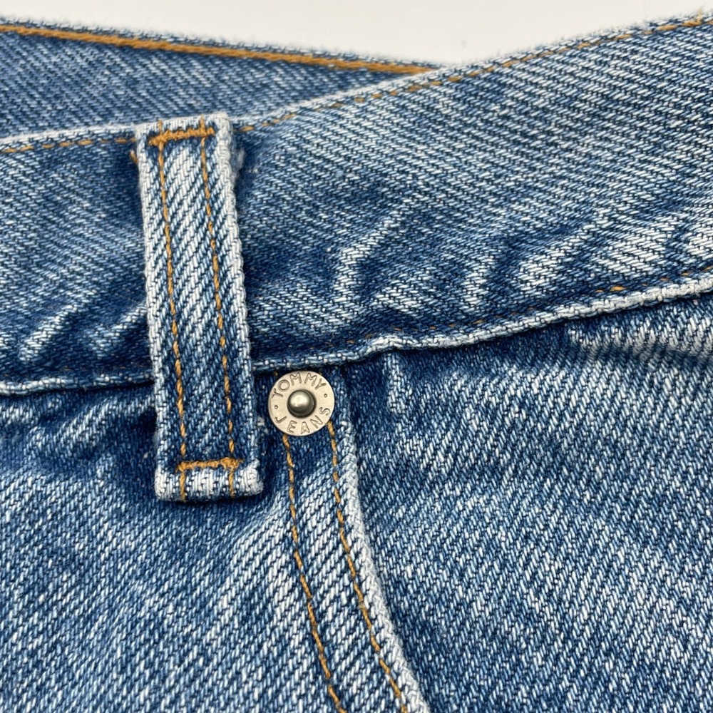 Tommy Hilfiger Jeans Mens Vintage Denim Shorts Size 36 Blue Y2K M-8550 Logo - Picture 6 of 13